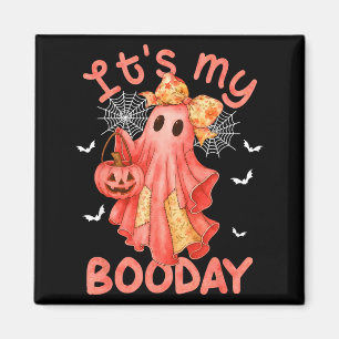 Imã É o Dia do Meu Boo de Halloween Rosa Jeans Anivers
