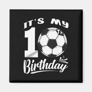 Imã É o Meu 10º Aniversário Jogador de Futebol 10 Aniv