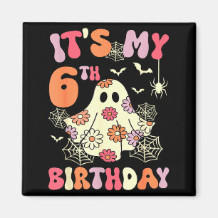 Imã É o meu 6º aniversário de Halloween Fantasma 6 ano