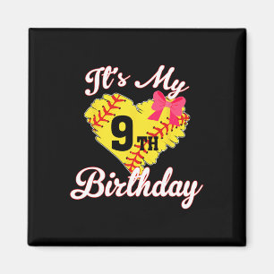 Imã É o meu 9º aniversário Softll Menina de 9 anos de