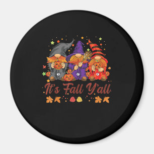 Imã É o outono de todos os gnomos do Halloween Pumpkin