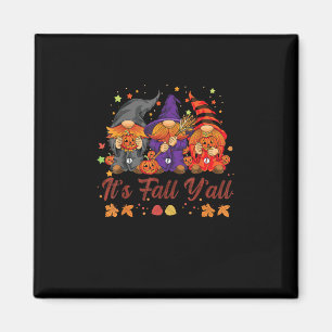 Imã É o outono de todos os gnomos do Halloween Pumpkin