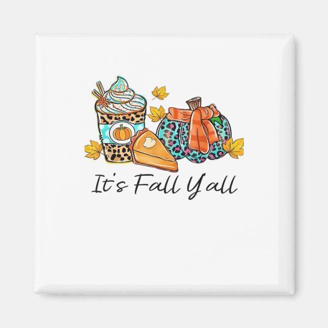 Imã É o Pumpkin Spice Leopard Pumpkin Pie (Frente)