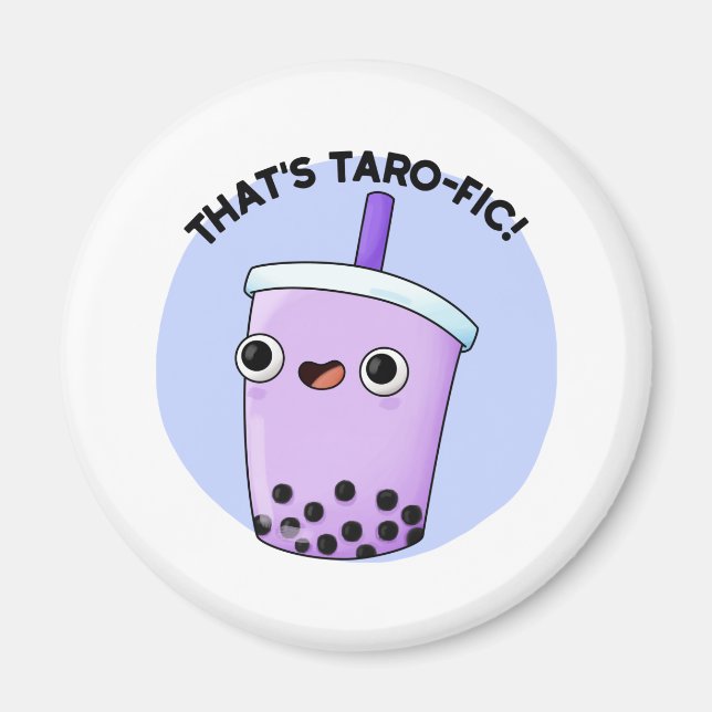 Imã É o Taroffic Funny Boba Tea Pun (Frente)
