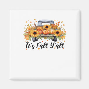 Imã É outono, "Pumpkin Autumn Tree Hello Fall Wom"