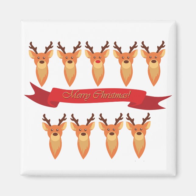 Imã e Papais noeis Reindeer (Frente)