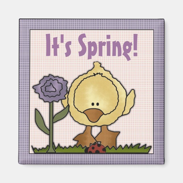 Imã É Primavera Pintinho Magnet (Frente)