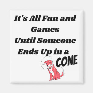 Imã É tudo divertido e jogos até alguém. Cone