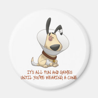 Imã É tudo divertido e jogos até você Vestir um Cone