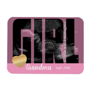 Ímã É um anúncio de garota - Sonograma com texto DIY