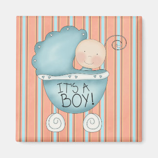 Imã É um menino! Blue Baby Buggy Magnet