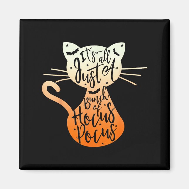 Imã É um monte de truques de Halloween Gato Preto (Frente)