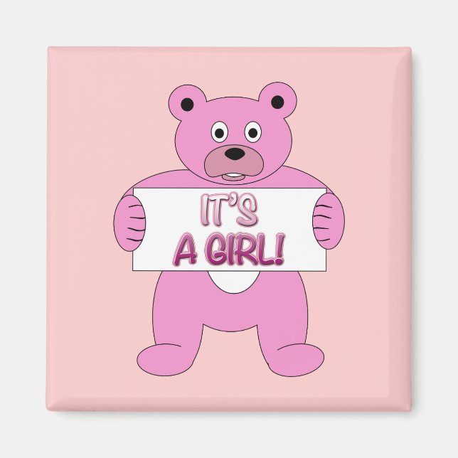 Imã É um Urso Rosa Menino (Frente)