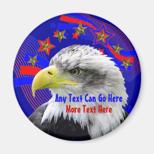Imã Eagle patriótico e ímã das estrelas do ouro