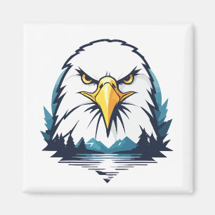 Imã Eagle Vetor Art Animal Modern Urban City Graphic