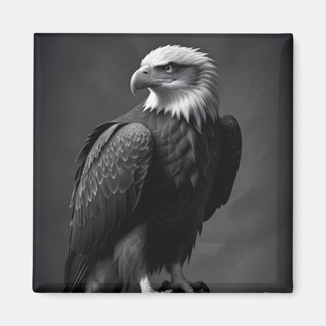 Imã Eagle Wildlife Maiúscula Wallpaper da Nature (Frente)