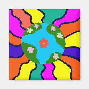Imã Earth Retro Vibes Art