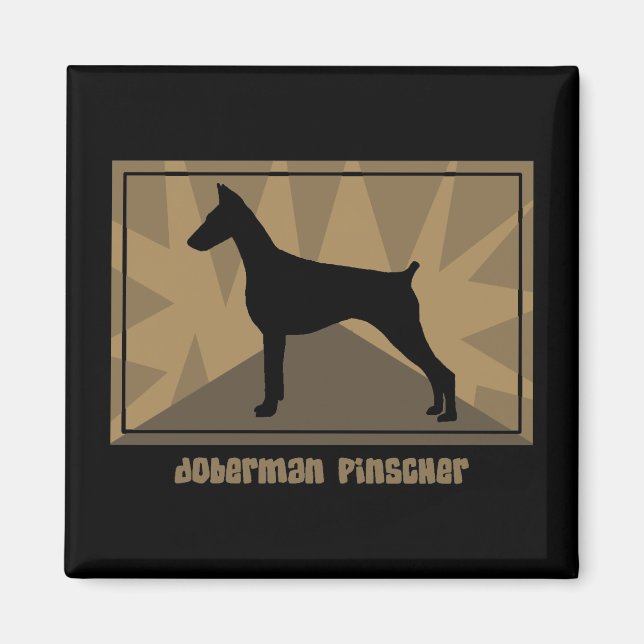 Imã Earthy Doberman Pinscher Magnet (Frente)