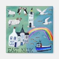 East Neuk of Fife Scotland Watercolor Art