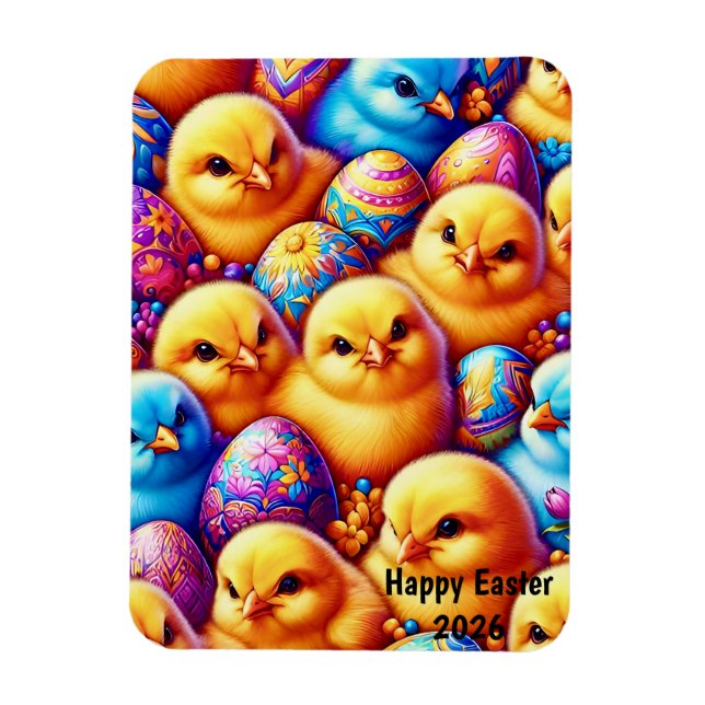 Ímã EASTER ~ Chicks, Eggs ~ Flexible Photo Magnet (Vertical)