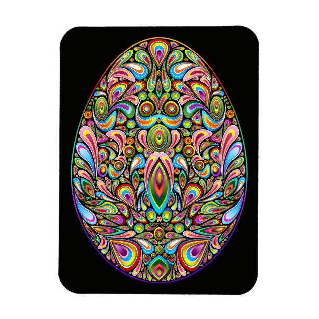 Ímã Easter Egg Psychedelic Design Kids Organic T-Shirt (Vertical)