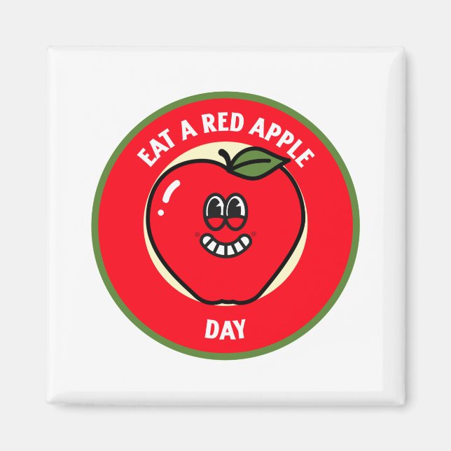 Imã Eat A Red Apple Day (Frente)