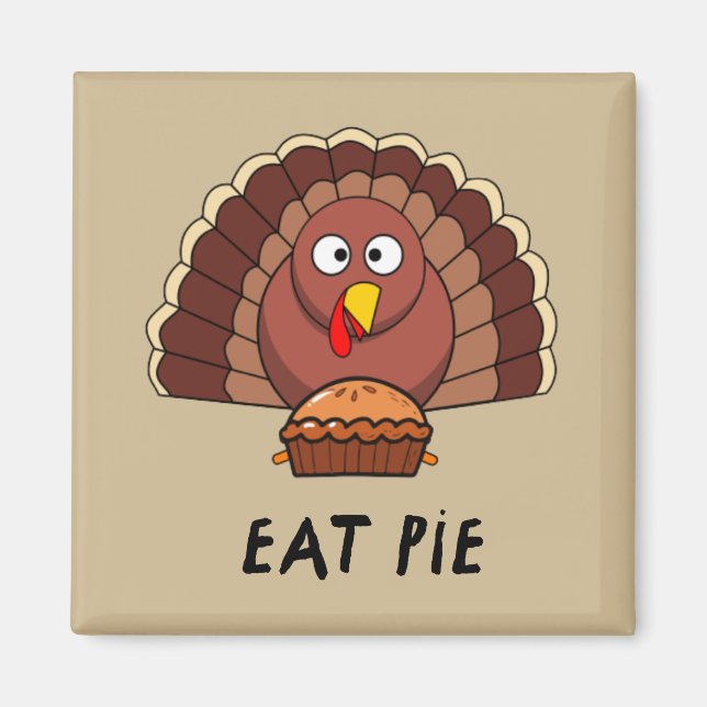Imã Eat Pie With Thanksgiving Turkey    (Frente)