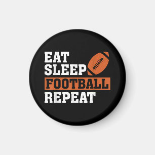 Imã Eat Sleep Futebol Repita Adorável Futebol Vi