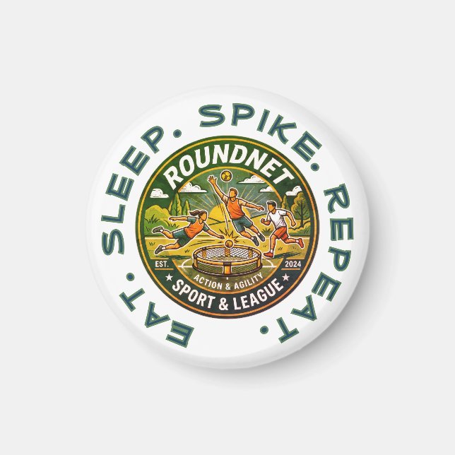 Imã Eat. Sleep. Spike. Repeat. (Frente)