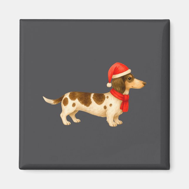 Imã Ebald Christmas Dachshund E Funny Doxie Dog Mom  (Frente)