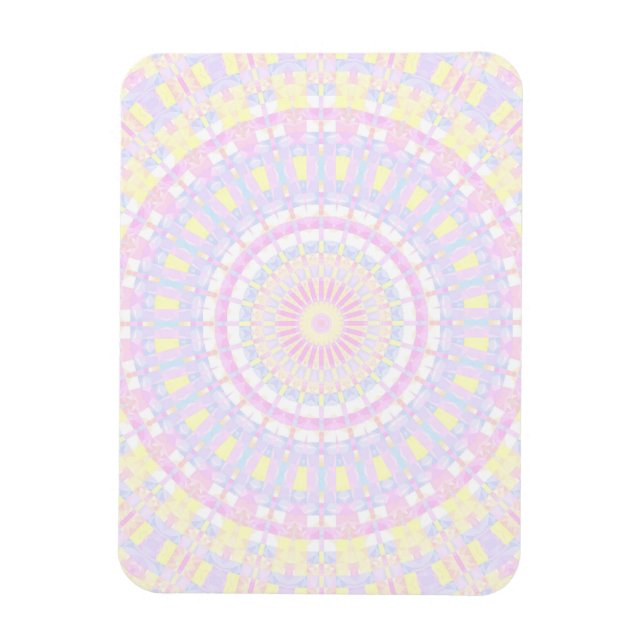 Ímã Eclectic Intricate Boho Colorir Pastel Mandala (Vertical)