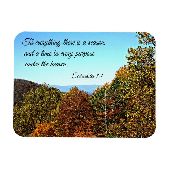 Ímã Eclesiastes 3:1 Para tudo que há uma estação. (Horizontal)