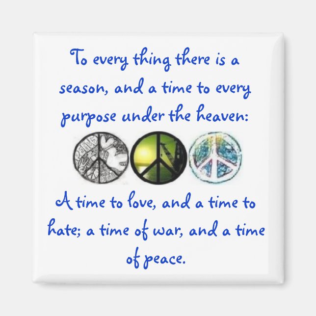 Imã Eclesiastes 3:8 (Frente)