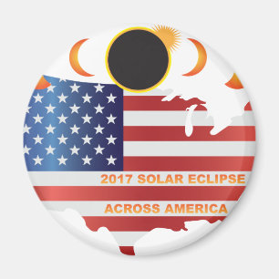 Imã Eclipse 2017 solar através da ilustração do map