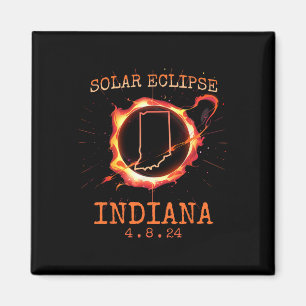 Imã Eclipse 2024 Estado de Indiana Totality Usa Path S