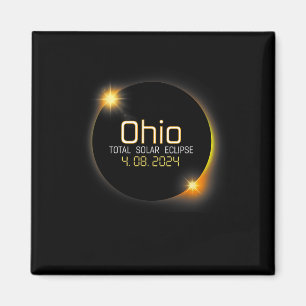 Imã Eclipse 2024 Shirt State Ohio Total Solar Eclipse