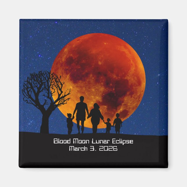 Imã Eclipse Lunar Lua de Sangue 2026 (Frente)