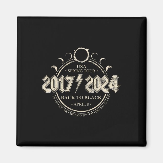 Imã Eclipse Solar 20172024 De Volta Para Primavera Nos (Frente)