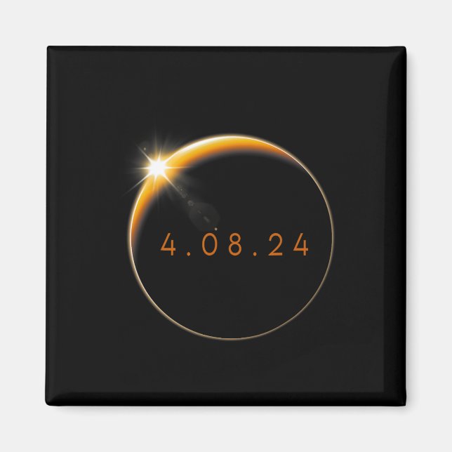 Imã Eclipse Solar 2024 040824 Eclipse Mens Mulheres Cr (Frente)