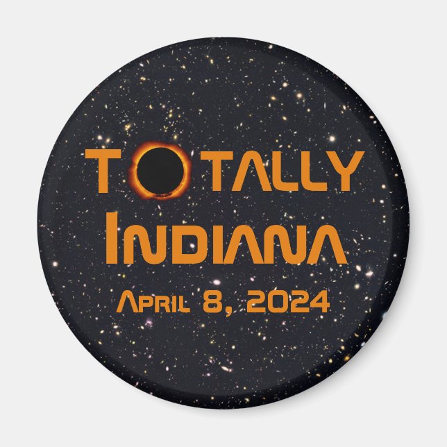 Imã Eclipse Solar 2024 de Indiana Total (Frente)