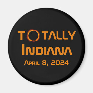 Imã Eclipse Solar 2024 de Indiana Total