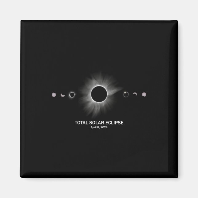 Imã Eclipse Solar 2024 Eclipse Total (Frente)