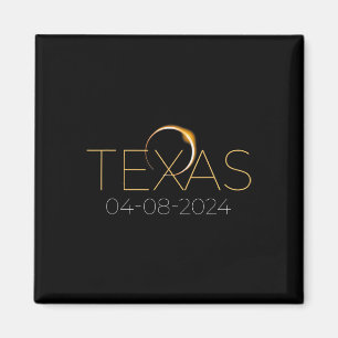 Imã Eclipse Solar 2024 Estado do Texas Total Eclipse S