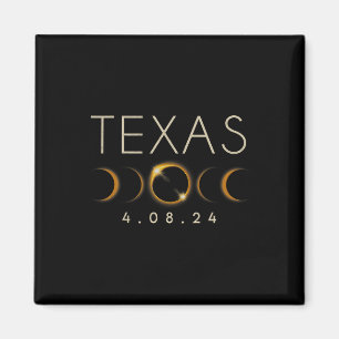 Imã Eclipse Solar 2024 Estado do Texas Total Eclipse S