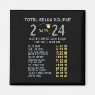Imã Eclipse Solar 2024 Totalidade abril 8 Homens Mulhe