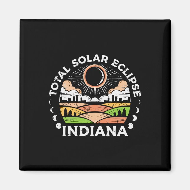Imã Eclipse Solar 2024 Totalidade abril 8 Homens Mulhe (Frente)