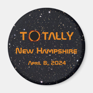 Imã Eclipse Solar 2024 Totalmente Nova Hampshire