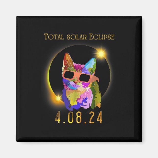 Imã Eclipse Solar 2024 Vidro do Eclipse Solar Vestido (Frente)