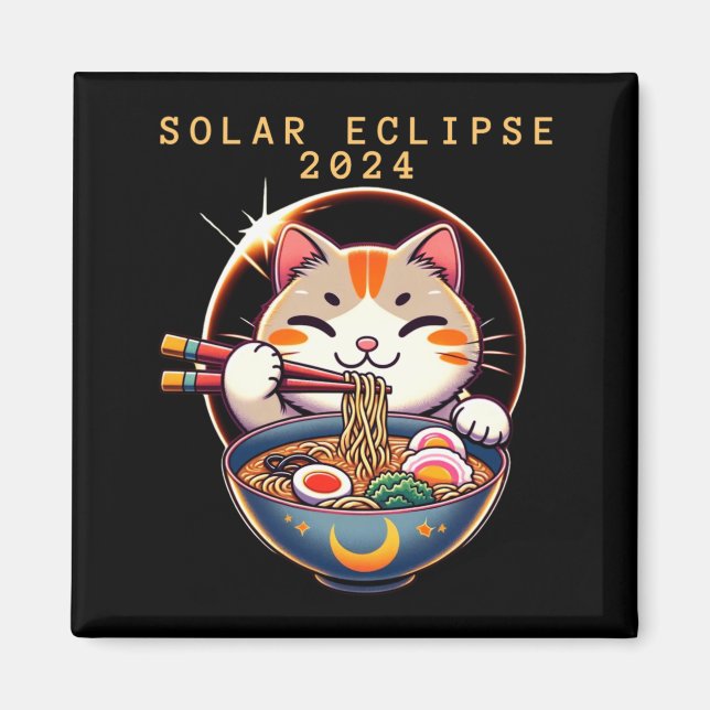 Imã Eclipse Solar 8 de Abril de 2024 Astronomia Gato K (Frente)