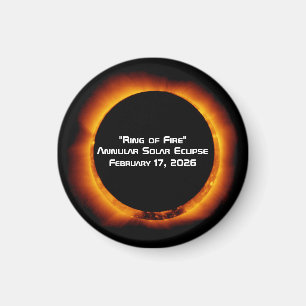 Imã Eclipse Solar Anelar do Anel de Fogo de 2026